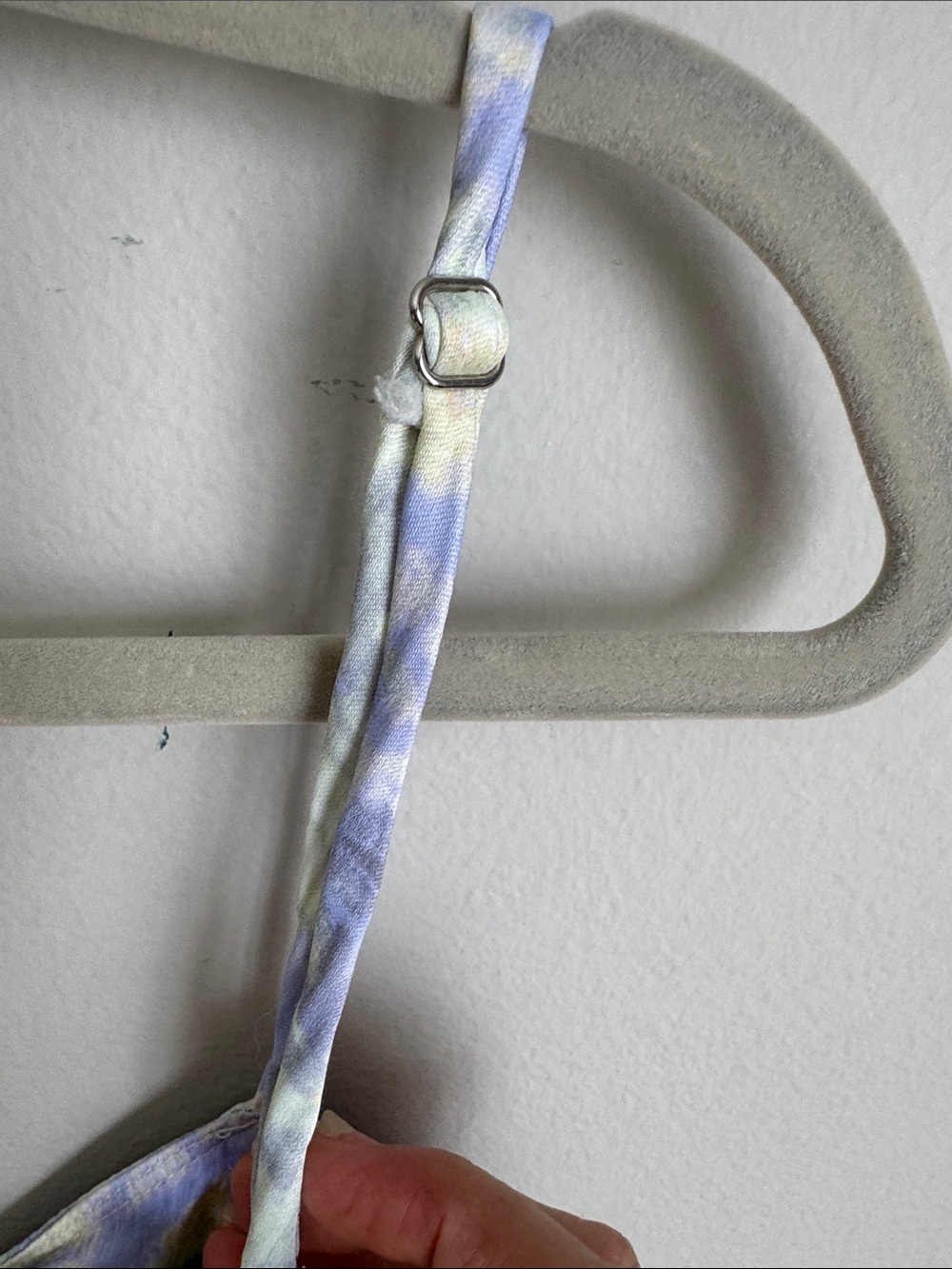 Zara Tie Dye Corset Bodysuit Size M Pastel Lavender Blue Sleeveless - Picture 9 of 11